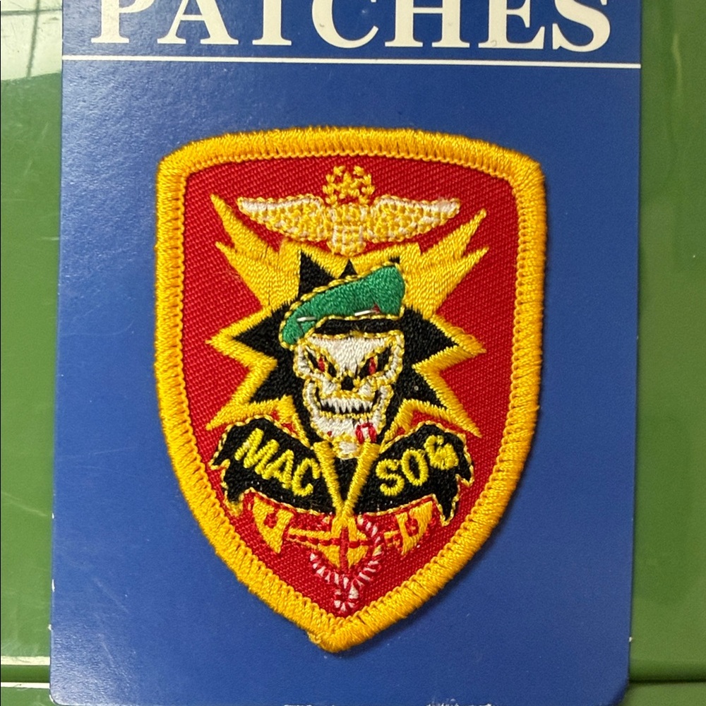 Military Patch with Skull and Dagger Design - Picture 4 of 5
